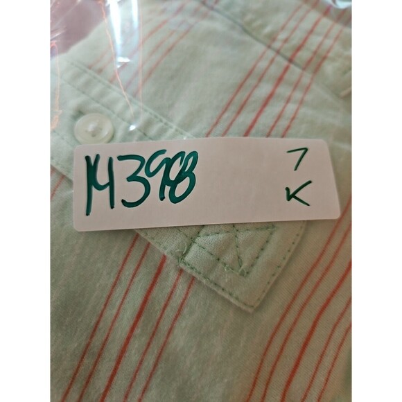 Criquet Shirt Mens Large Mint Striped Golf Polo Performance Pima Cotton L - Picture 11 of 11